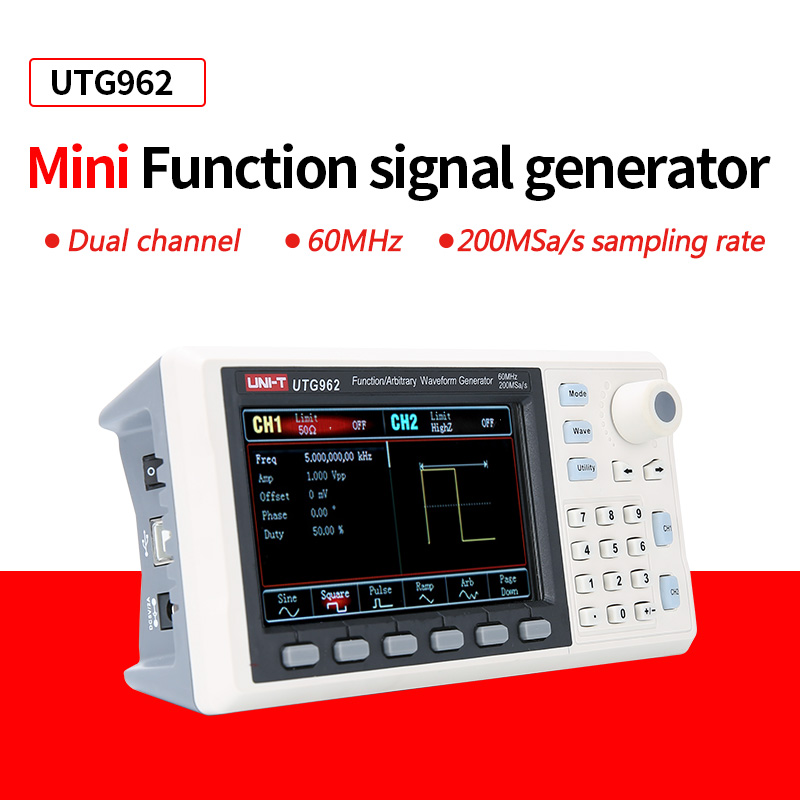 UNI-T UTG932E UTG962E Функция  – обзор и цена Dual Channel Arbitrary Waveform Function Generator 60Mhz
