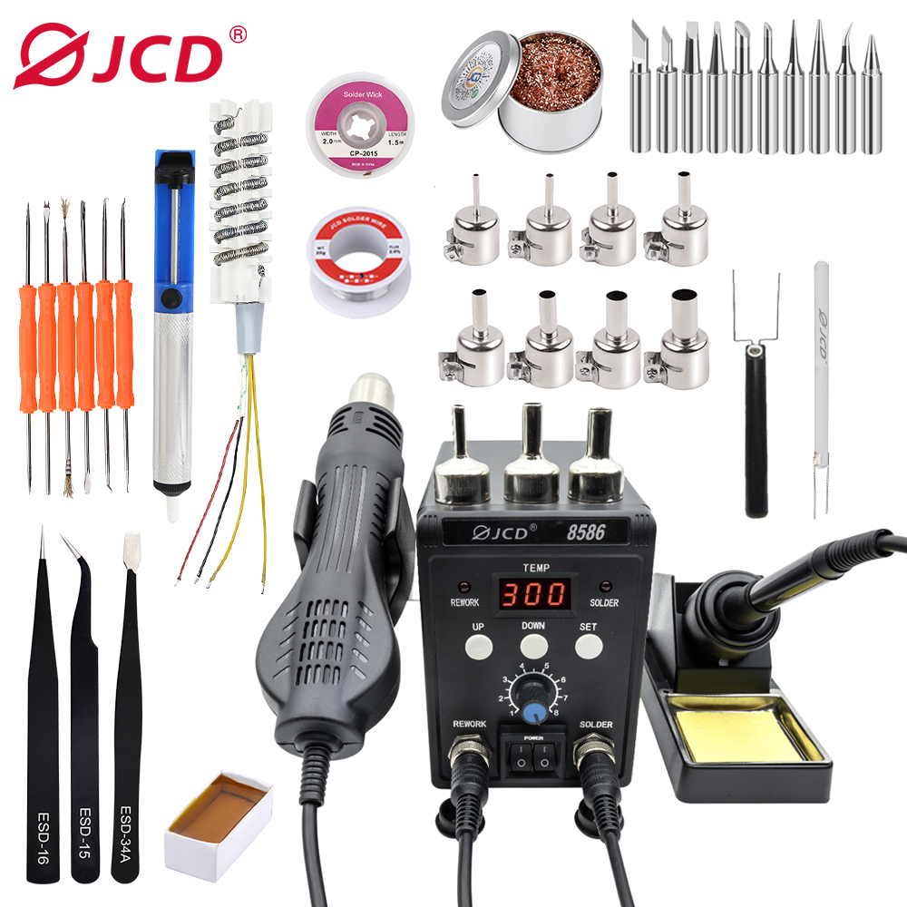Паяльная станция JCD 2-в-1 858 – обзор и цена Smd Rework Station Hot Air Soldering 2 In 1