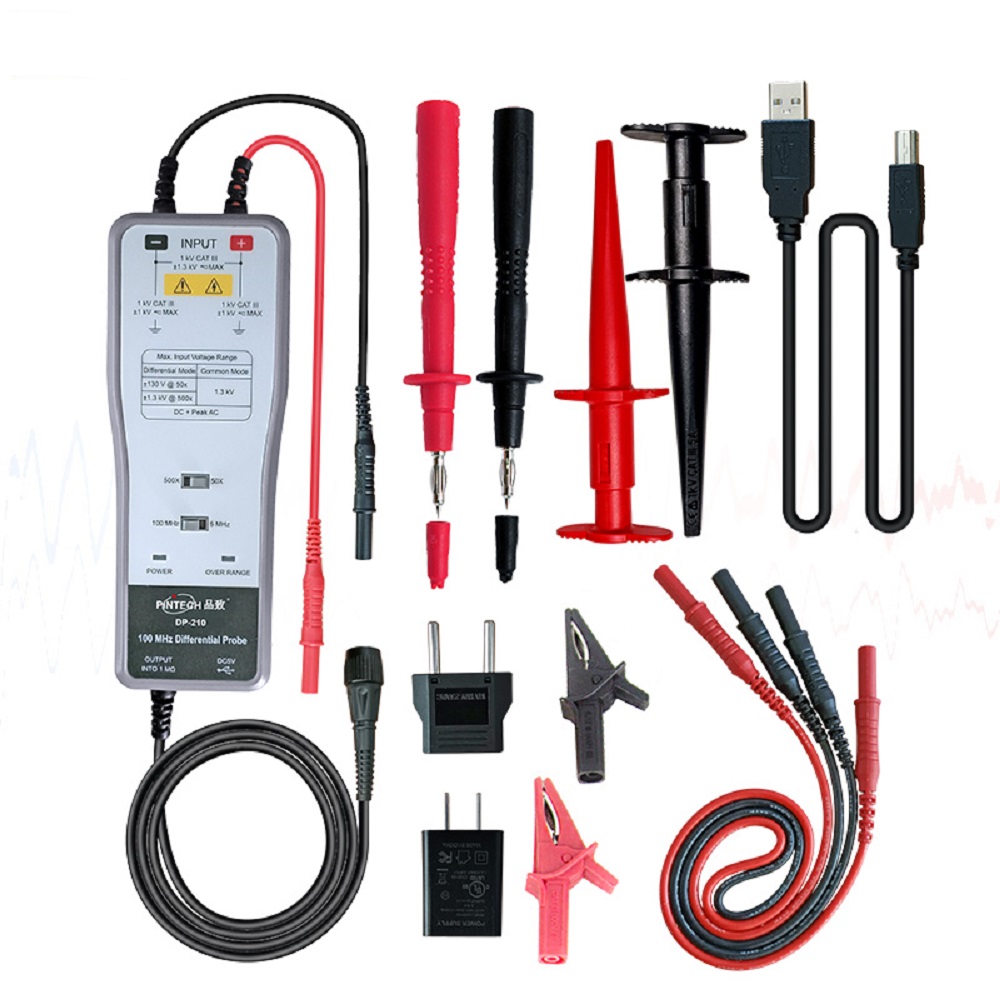 PINTECH DP-210 Высоковольтный  – обзор и цена High Voltage Differential Probe 100Mhz 1300V