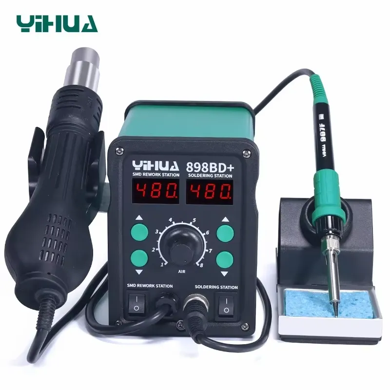 YIHUA 898BD+ 220В 2 в 1 Цифров – обзор и цена Smd Rework Station Hot Air Soldering 2 In 1